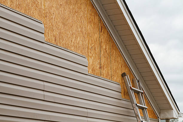 Professional Siding Replacement technician working in Evans, CO